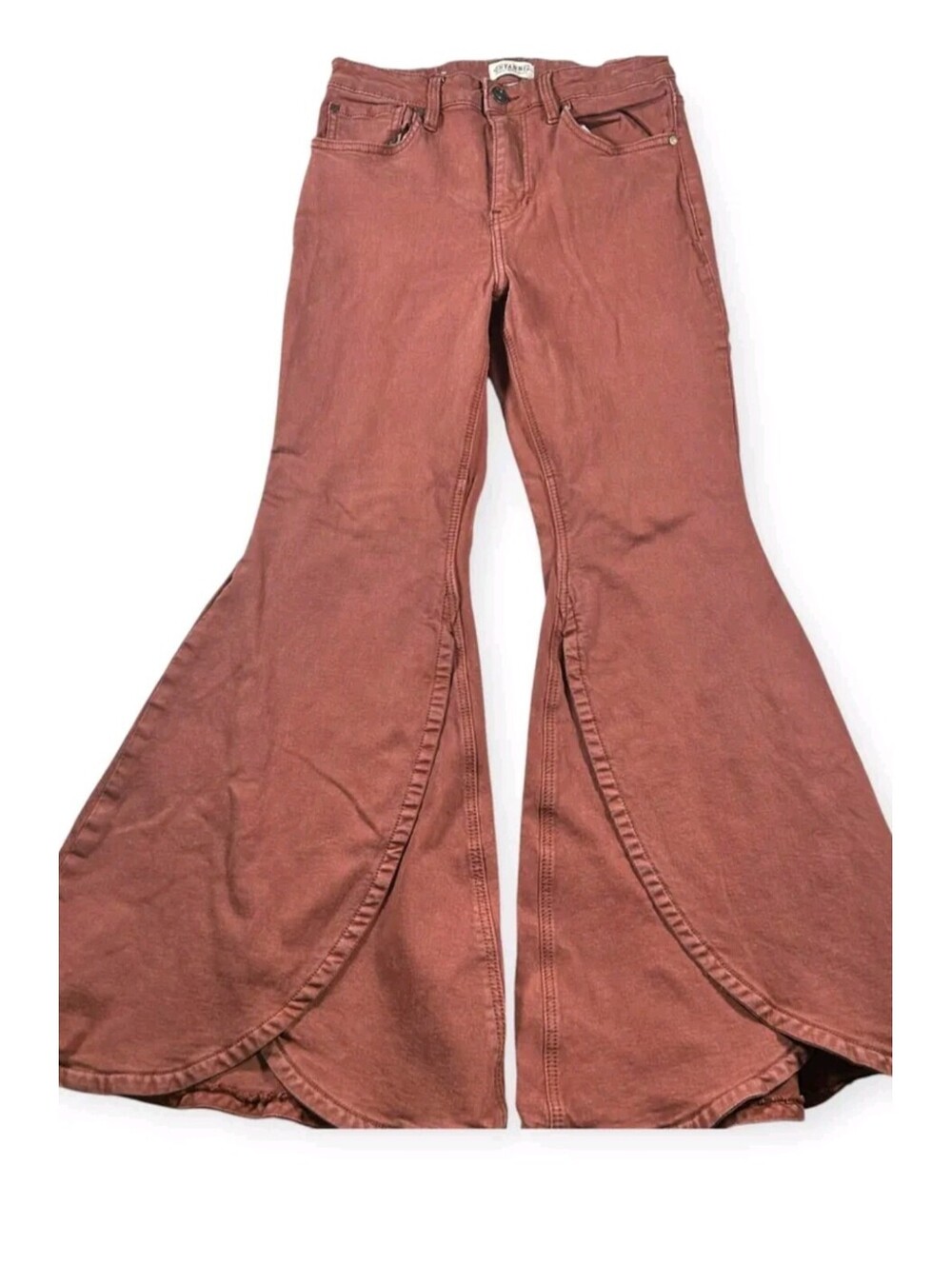 Shyanne Brown Rust High Rise Super Flare Tulip Festival 70's Jeans Size 30